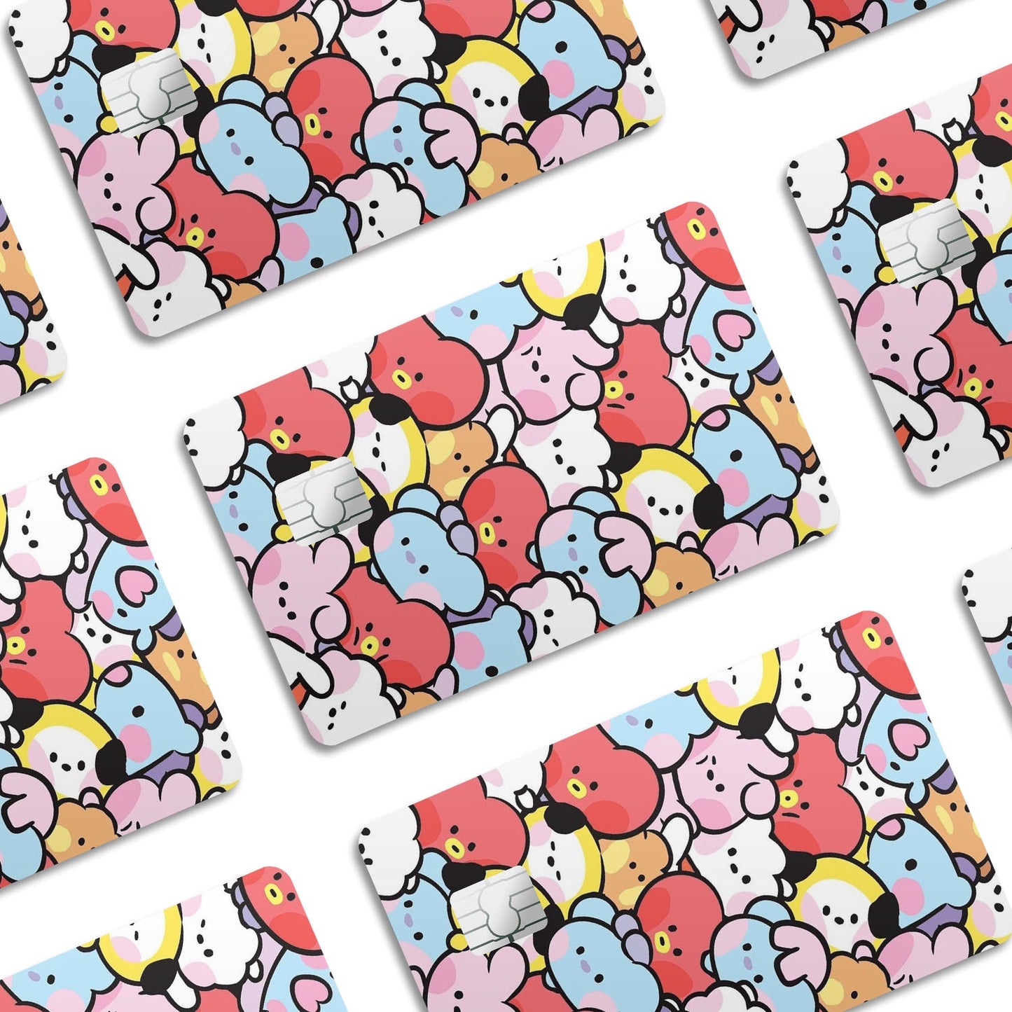 Flex Designs Credit Card BTS BT21 Pattern Window Skins - Kpop Artist Credit Card & Debit Card Skin