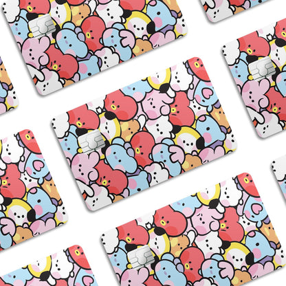 Flex Designs Credit Card BTS BT21 Pattern Window Skins - Kpop Artist Credit Card & Debit Card Skin