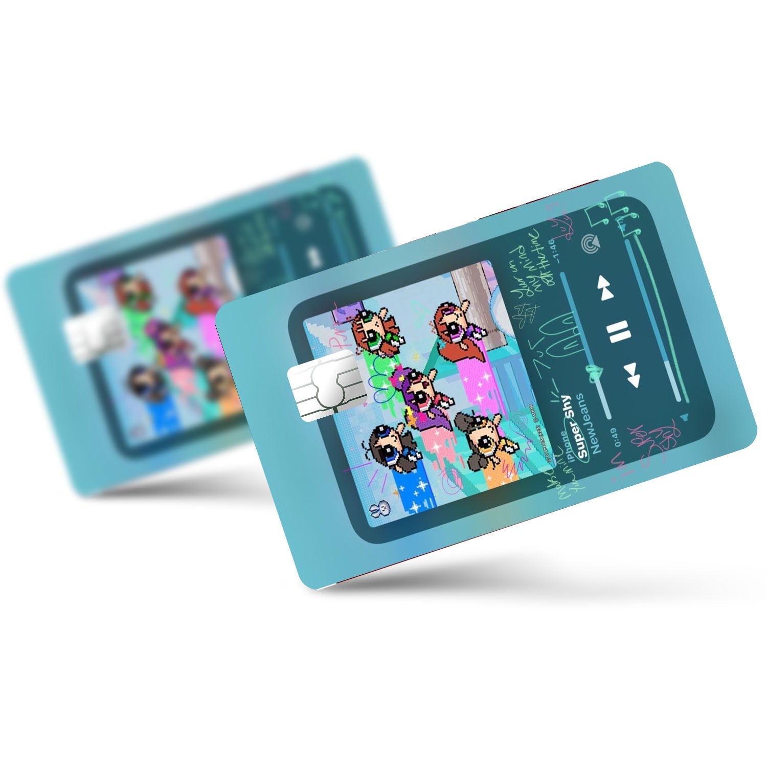 Flex Designs Credit Card NewJeans Powerpuff Full Skins - Kpop Artist Credit Card & Debit Card Skin