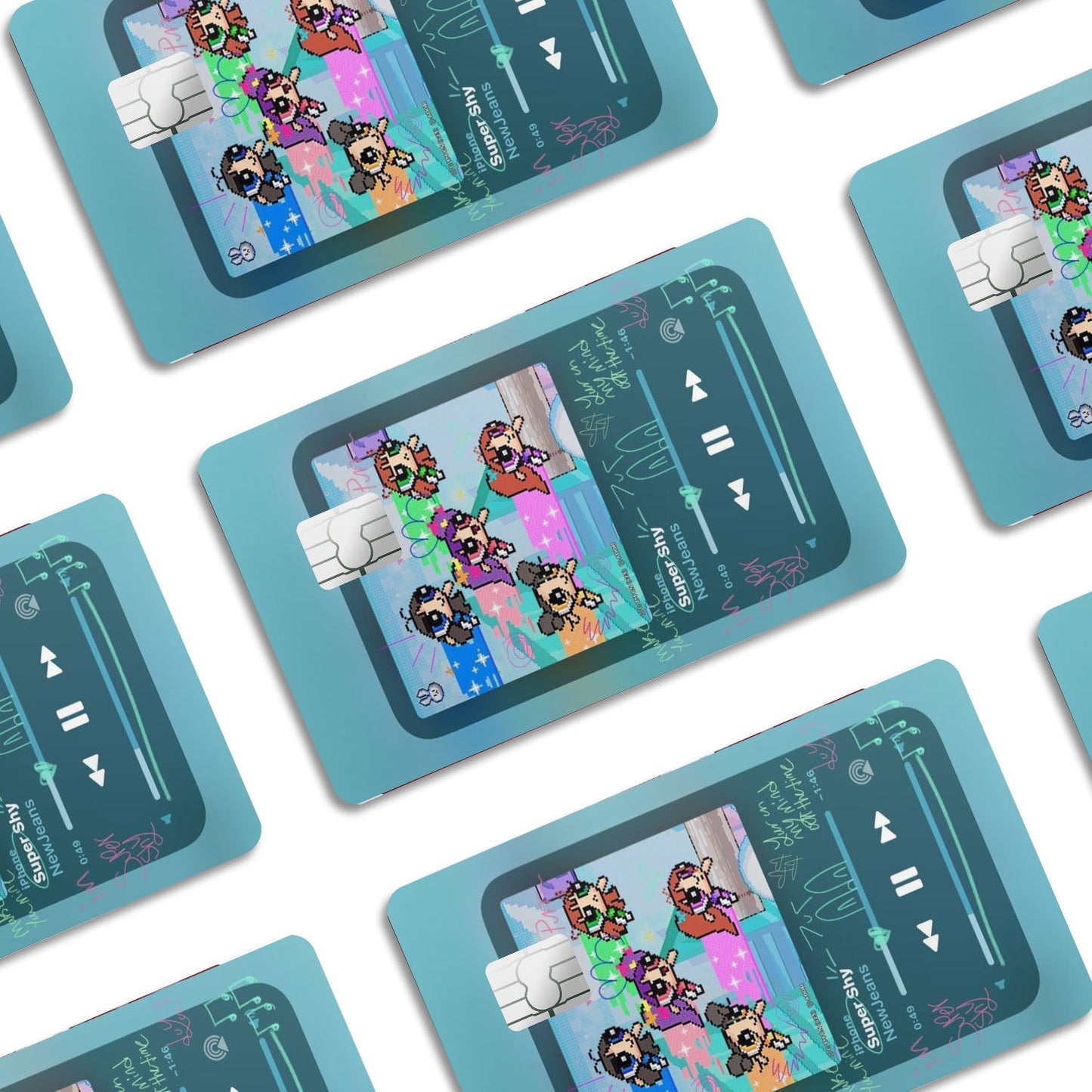 Flex Designs Credit Card NewJeans Powerpuff Window Skins - Kpop Artist Credit Card & Debit Card Skin