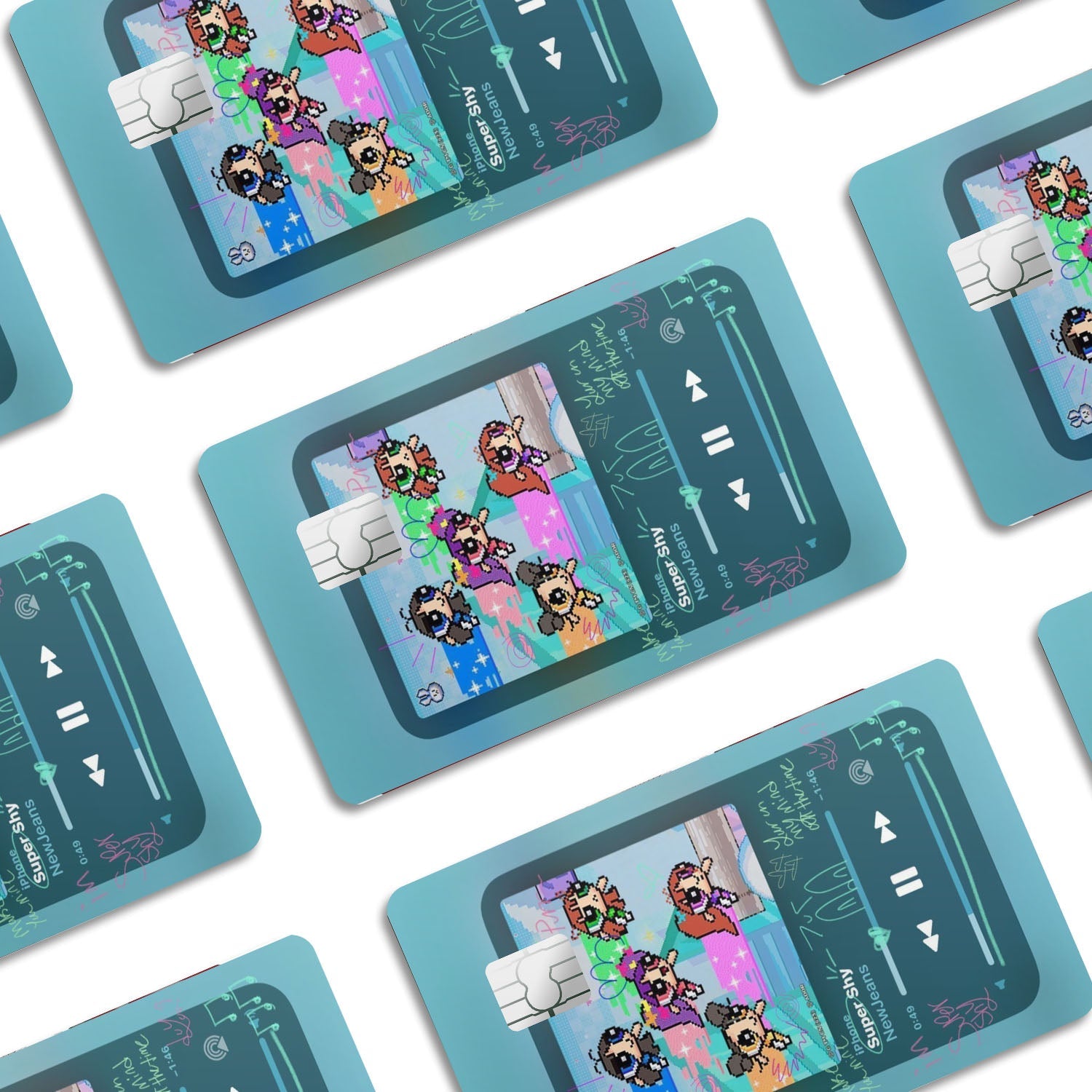 Flex Designs Credit Card NewJeans Powerpuff Window Skins - Kpop Artist Credit Card & Debit Card Skin