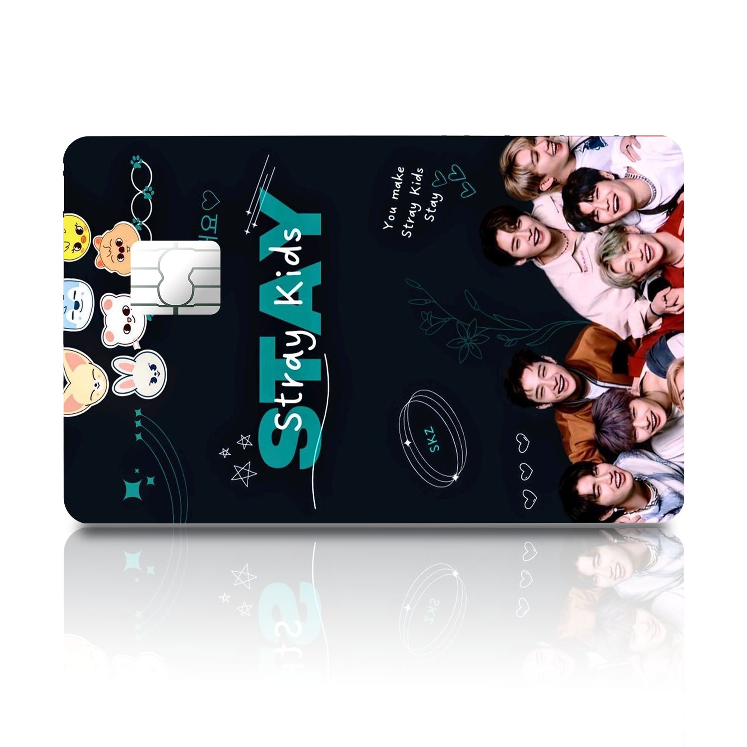 Flex Designs Credit Card Stray Kids Black Full Skins - Kpop Artist Credit Card & Debit Card Skin