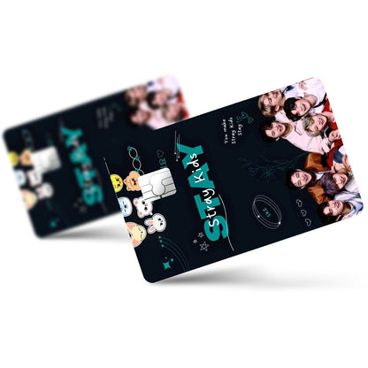 Flex Designs Credit Card Stray Kids Black Full Skins - Kpop Artist Credit Card & Debit Card Skin