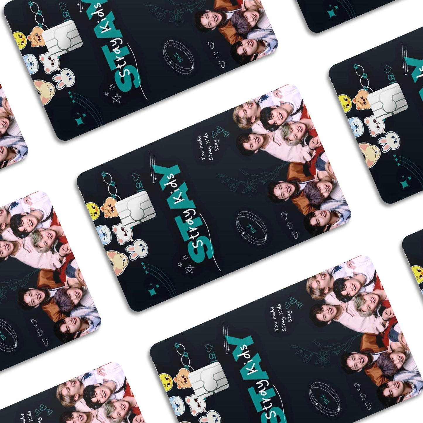 Flex Designs Credit Card Stray Kids Black Window Skins - Kpop Artist Credit Card & Debit Card Skin