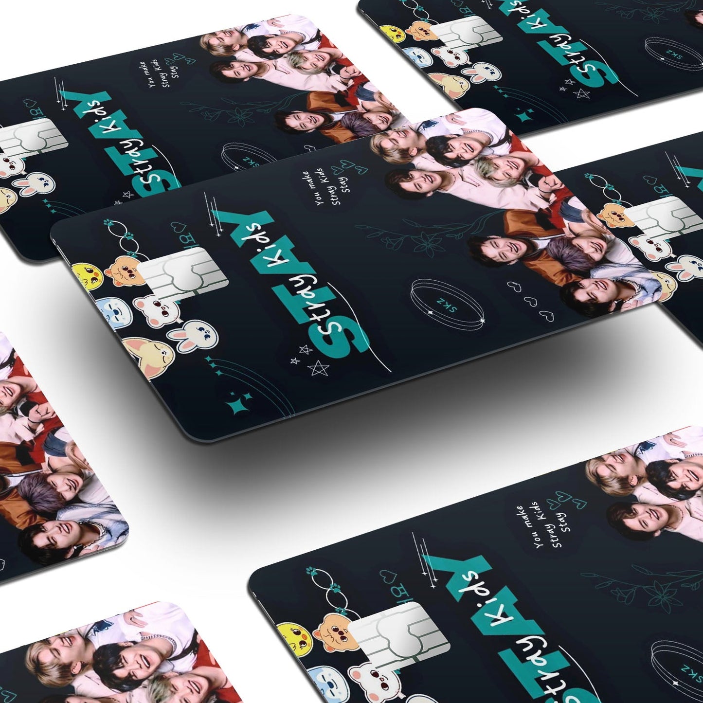 Flex Designs Credit Card Stray Kids Black Window Skins - Kpop Artist Credit Card & Debit Card Skin