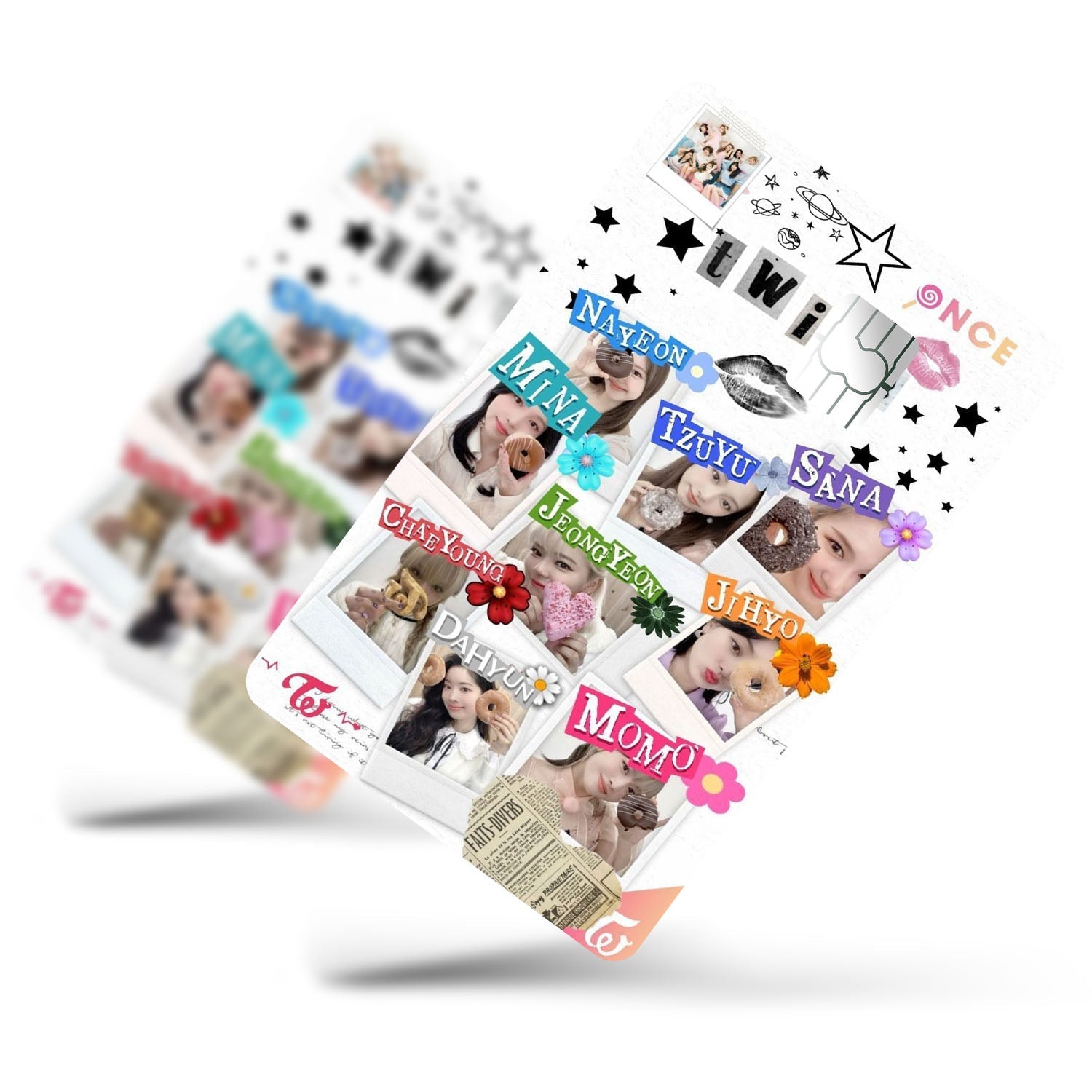 Flex Designs Credit Card TWICE Snippets Half Skins - Kpop Artist Credit Card & Debit Card Skin