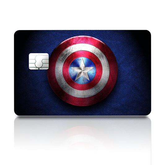 Flex Designs Credit Card Captain America Shield Full Skins - Superhero Marvel Credit Card & Debit Card Skin