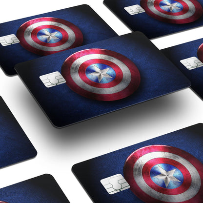 Flex Designs Credit Card Captain America Shield Window Skins - Superhero Marvel Credit Card & Debit Card Skin
