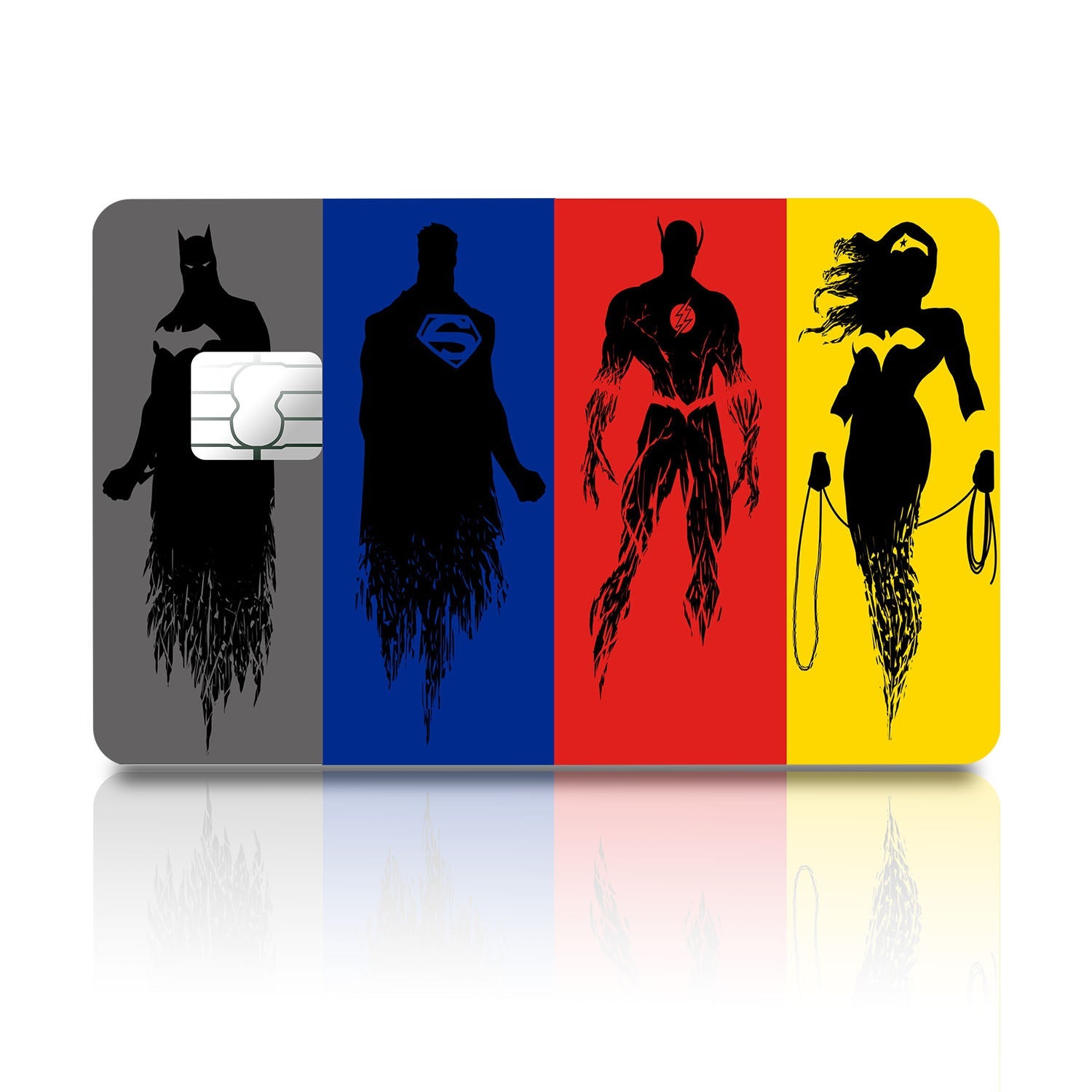 Flex Designs Credit Card Justice League Minimalist Full Skins - Superhero DC Comics Credit Card & Debit Card Skin