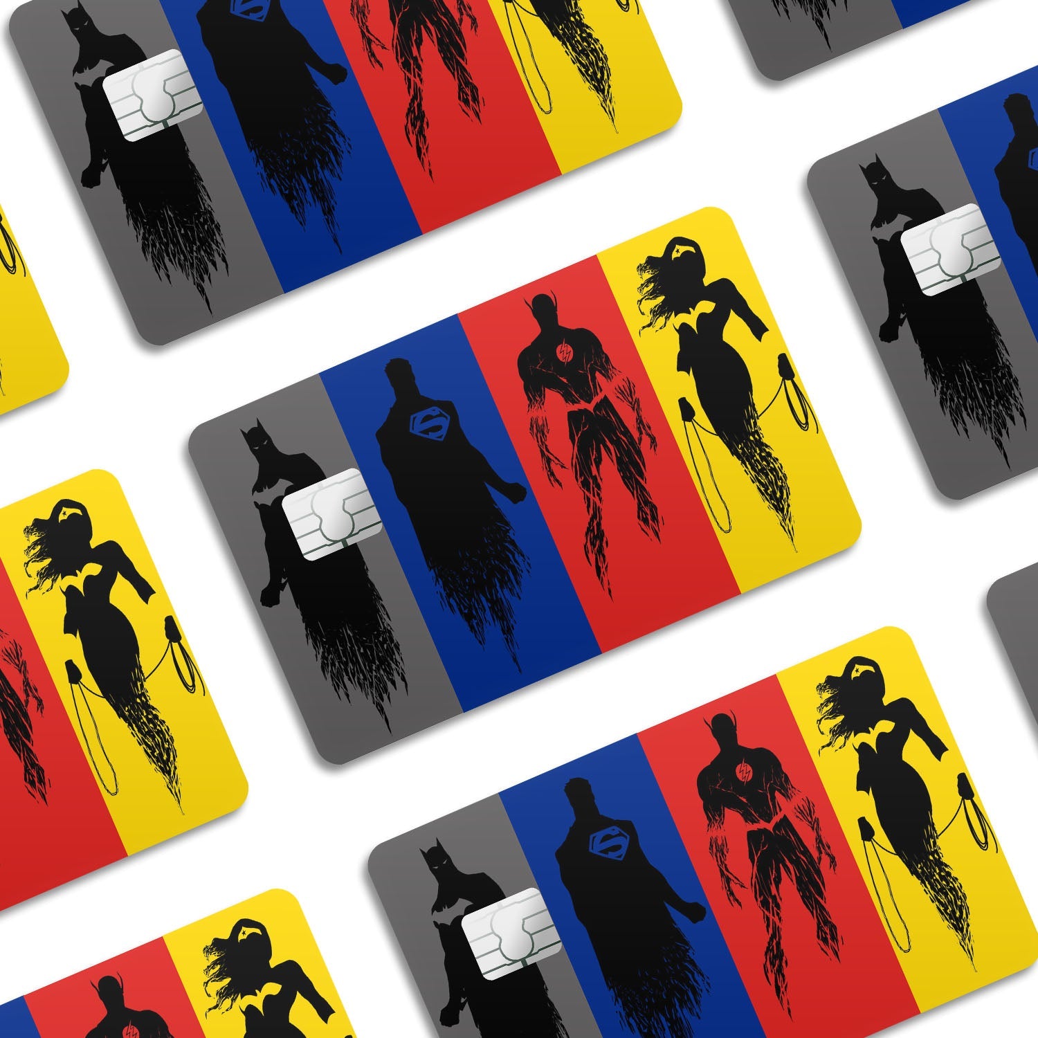 Flex Designs Credit Card Justice League Minimalist Window Skins - Superhero DC Comics Credit Card & Debit Card Skin