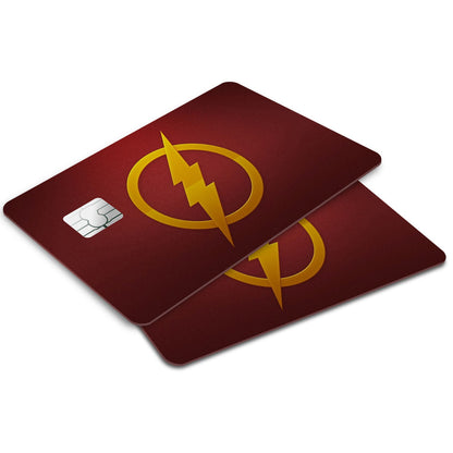 Flex Designs Credit Card The Flash Comics Logo Window Skins - Superhero DC Comics Credit Card & Debit Card Skin