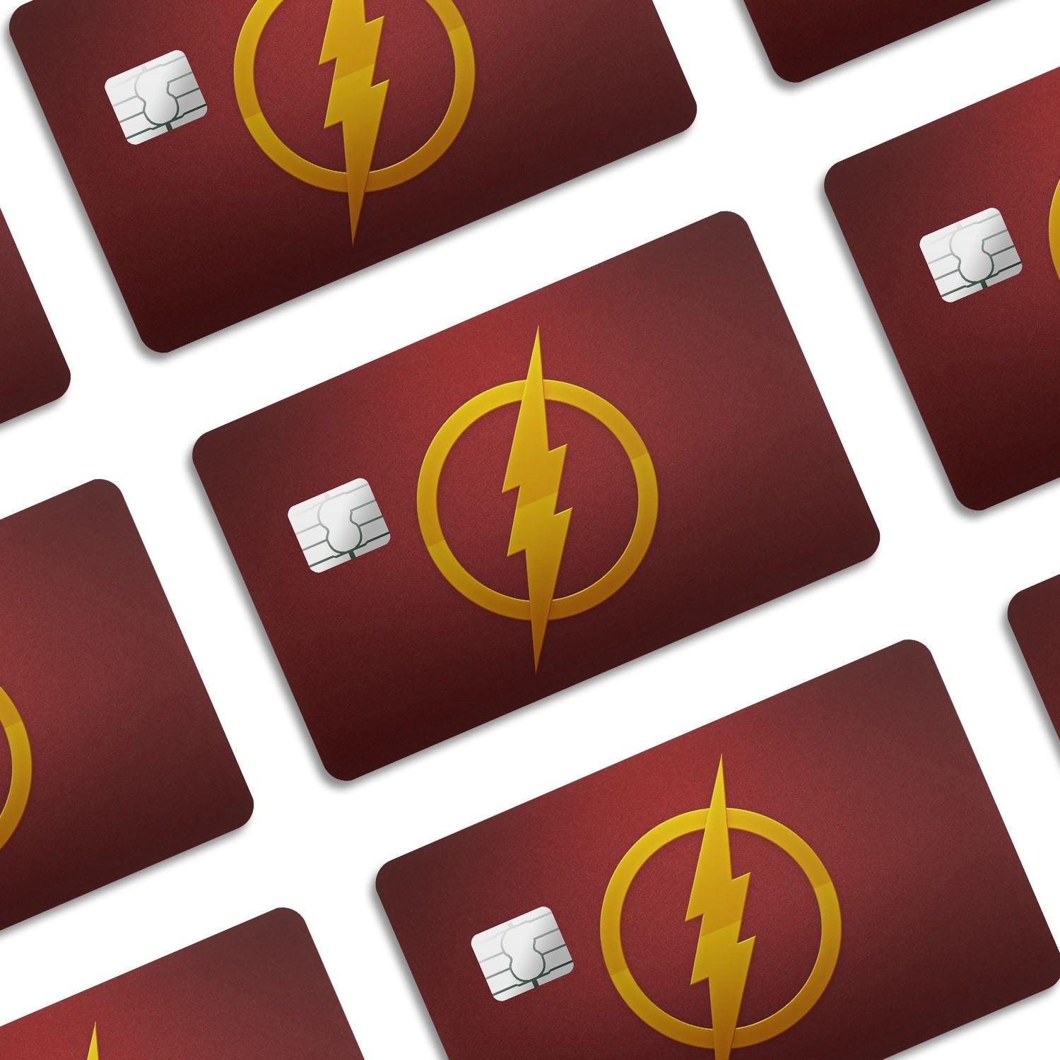 Flex Designs Credit Card The Flash Comics Logo Window Skins - Superhero DC Comics Credit Card & Debit Card Skin