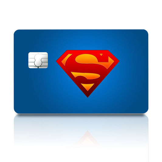 Flex Designs Credit Card Superman Comics Logo Full Skins - Superhero DC Comics Credit Card & Debit Card Skin