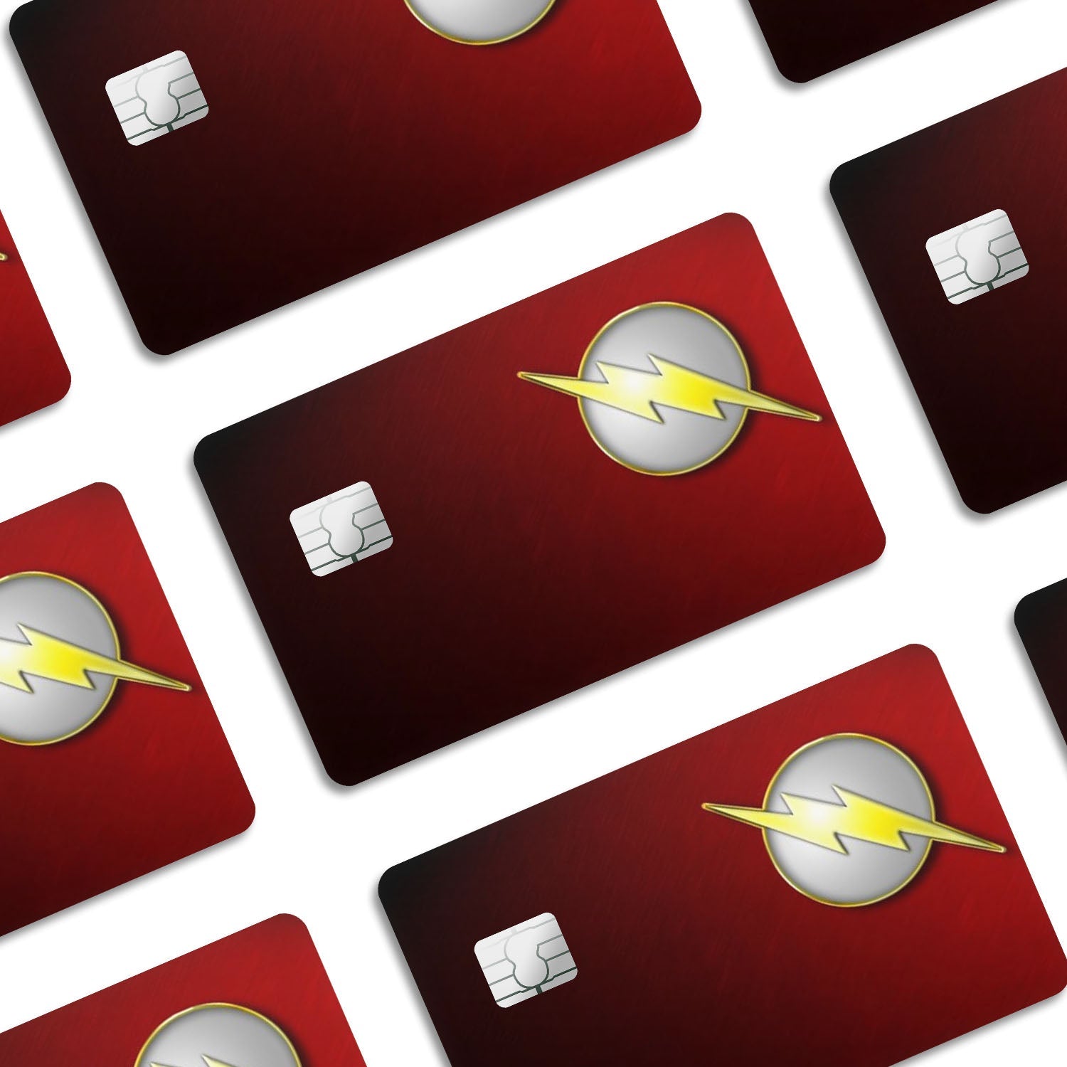 Flex Designs Credit Card The Flash Minimalist Logo Window Skins - Superhero DC Comics Credit Card & Debit Card Skin