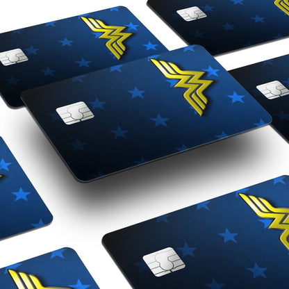 Flex Designs Credit Card Wonder Woman Minimalist Logo Window Skins - Superhero DC Comics Credit Card & Debit Card Skin