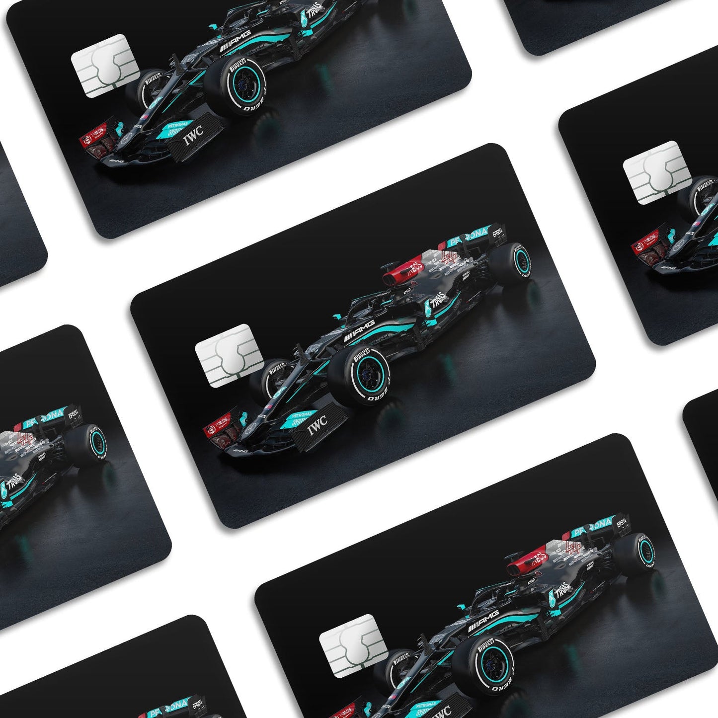 Flex Designs Credit Card F1 Mercedes AMG W Window Skins - Cars  Credit Card & Debit Card Skin