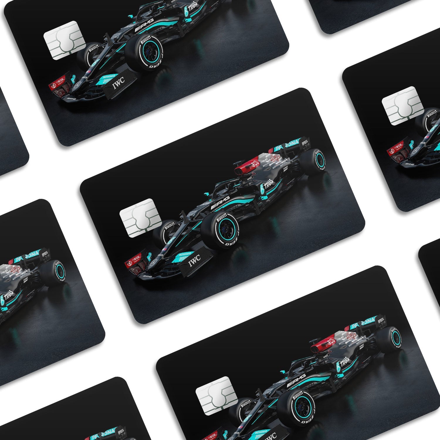 Flex Designs Credit Card F1 Mercedes AMG W Window Skins - Cars  Credit Card & Debit Card Skin