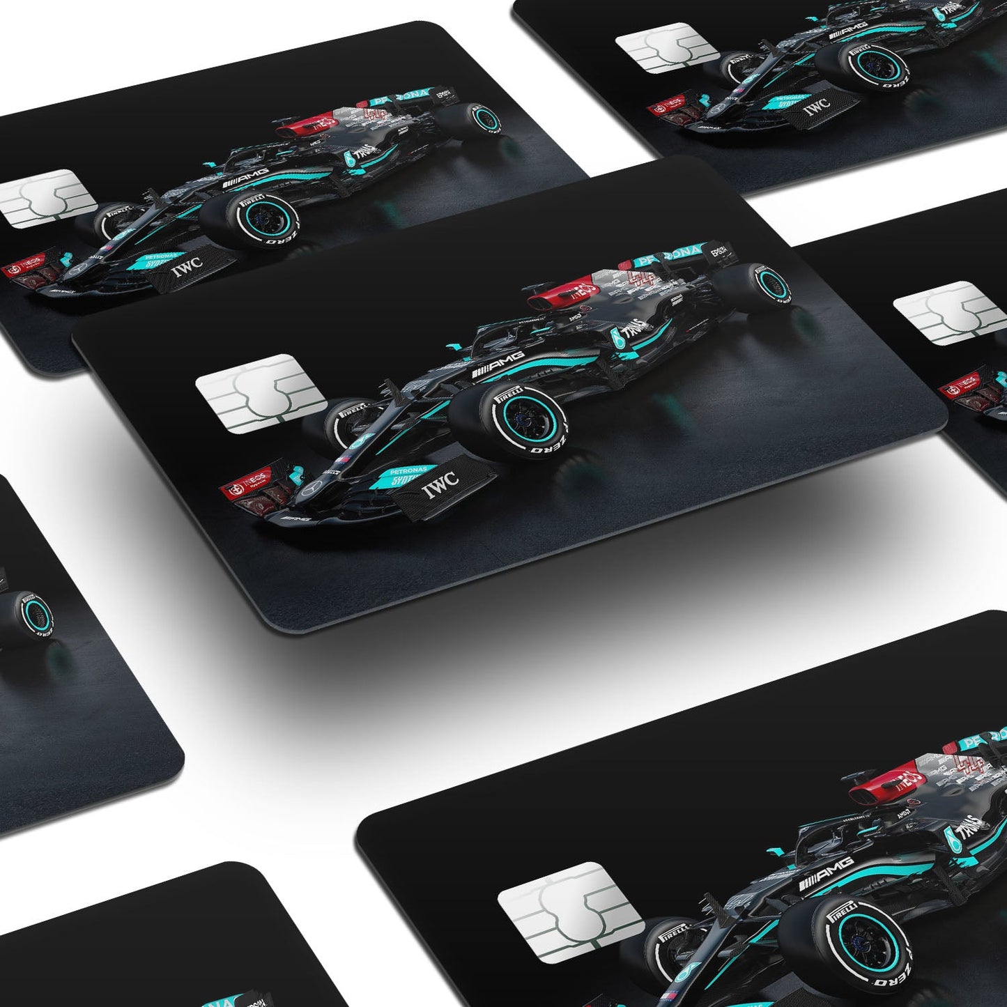 Flex Designs Credit Card F1 Mercedes AMG W Window Skins - Cars  Credit Card & Debit Card Skin