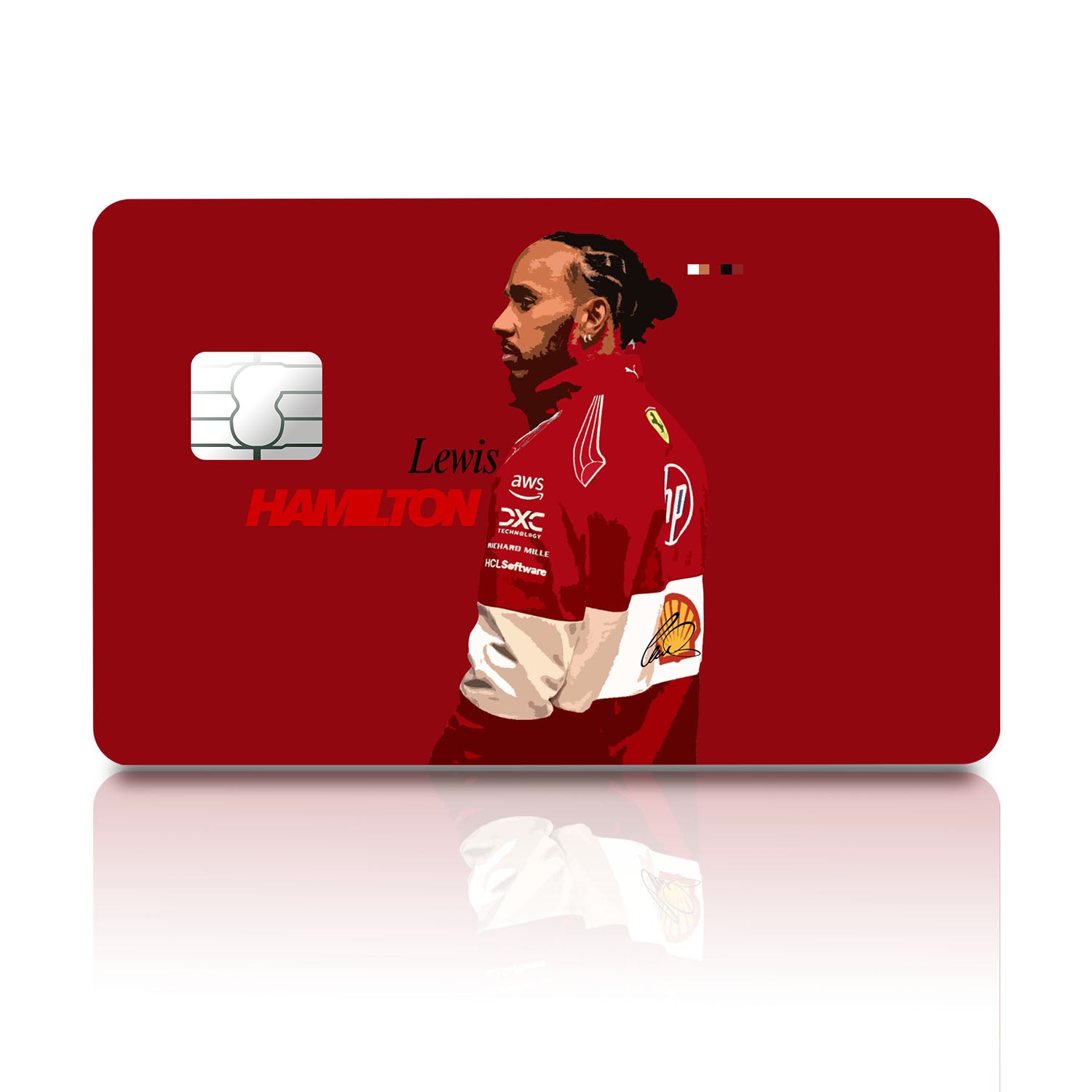 Flex Designs Credit Card Lewis Hamilton Ferrari F1 FlexM Full Skins - Sports  Credit Card & Debit Card Skin