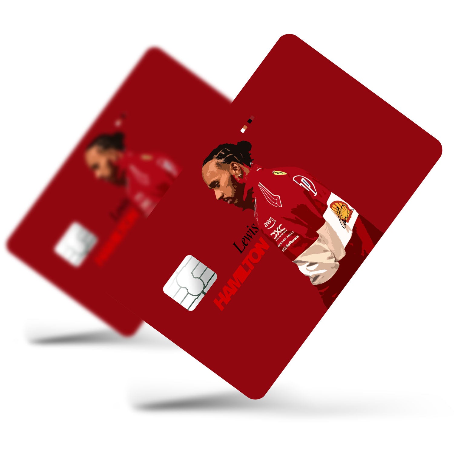 Flex Designs Credit Card Lewis Hamilton Ferrari F1 FlexM Full Skins - Sports  Credit Card & Debit Card Skin
