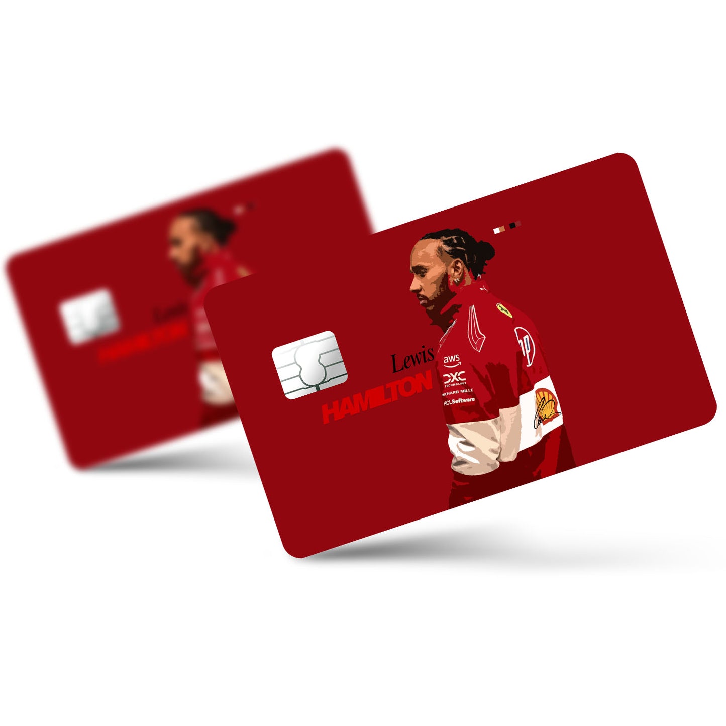 Flex Designs Credit Card Lewis Hamilton Ferrari F1 FlexM Full Skins - Sports  Credit Card & Debit Card Skin