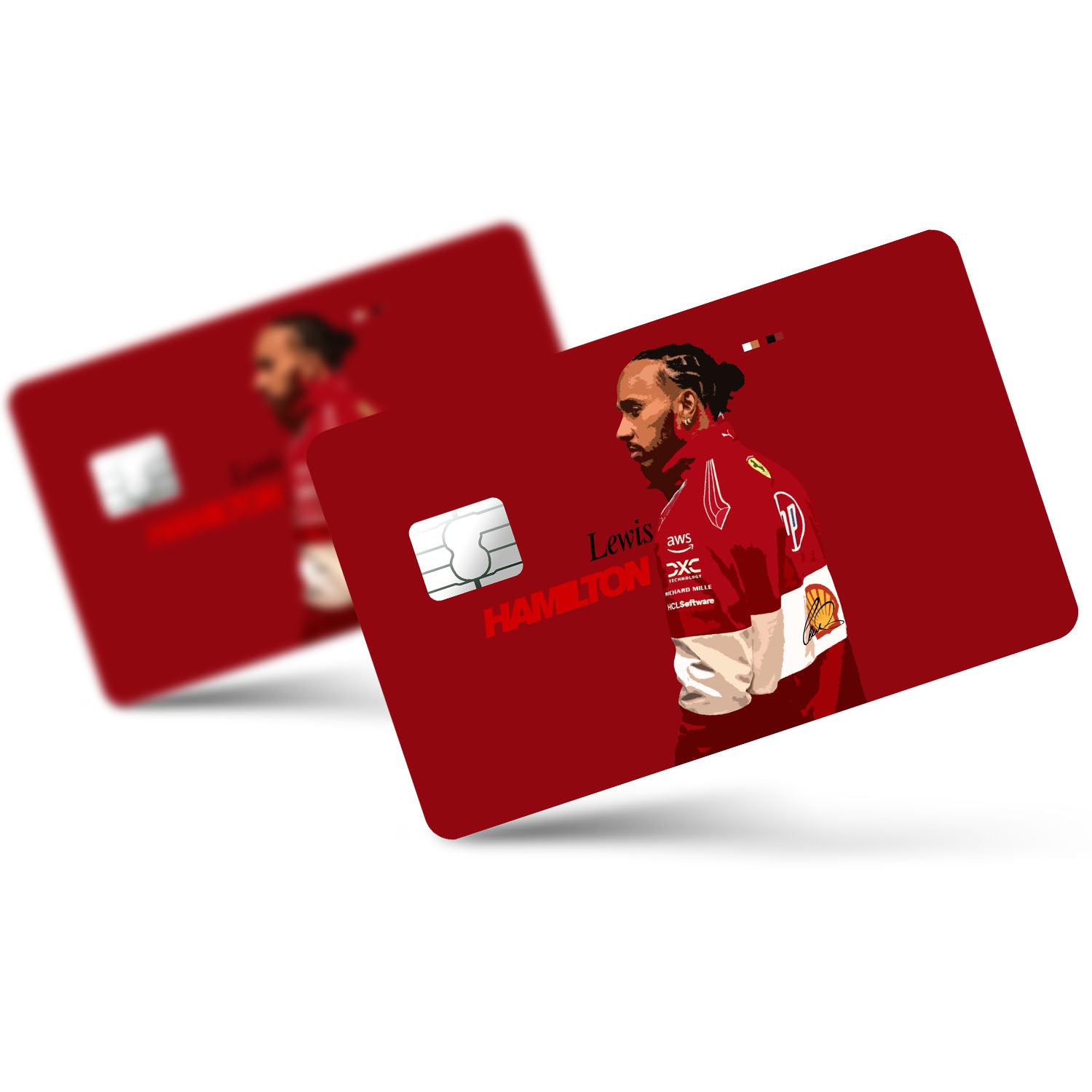 Flex Designs Credit Card Lewis Hamilton Ferrari F1 FlexM Full Skins - Sports  Credit Card & Debit Card Skin