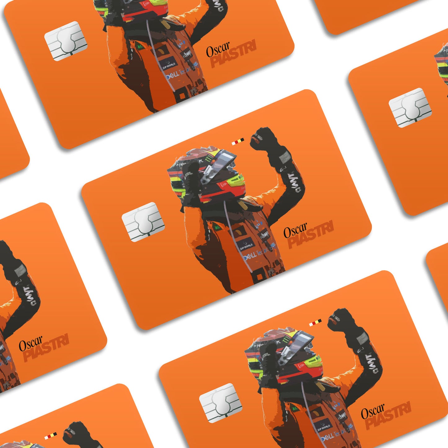 Flex Designs Credit Card Oscar Piastri McLaren F1 FlexM Window Skins - Sports  Credit Card & Debit Card Skin