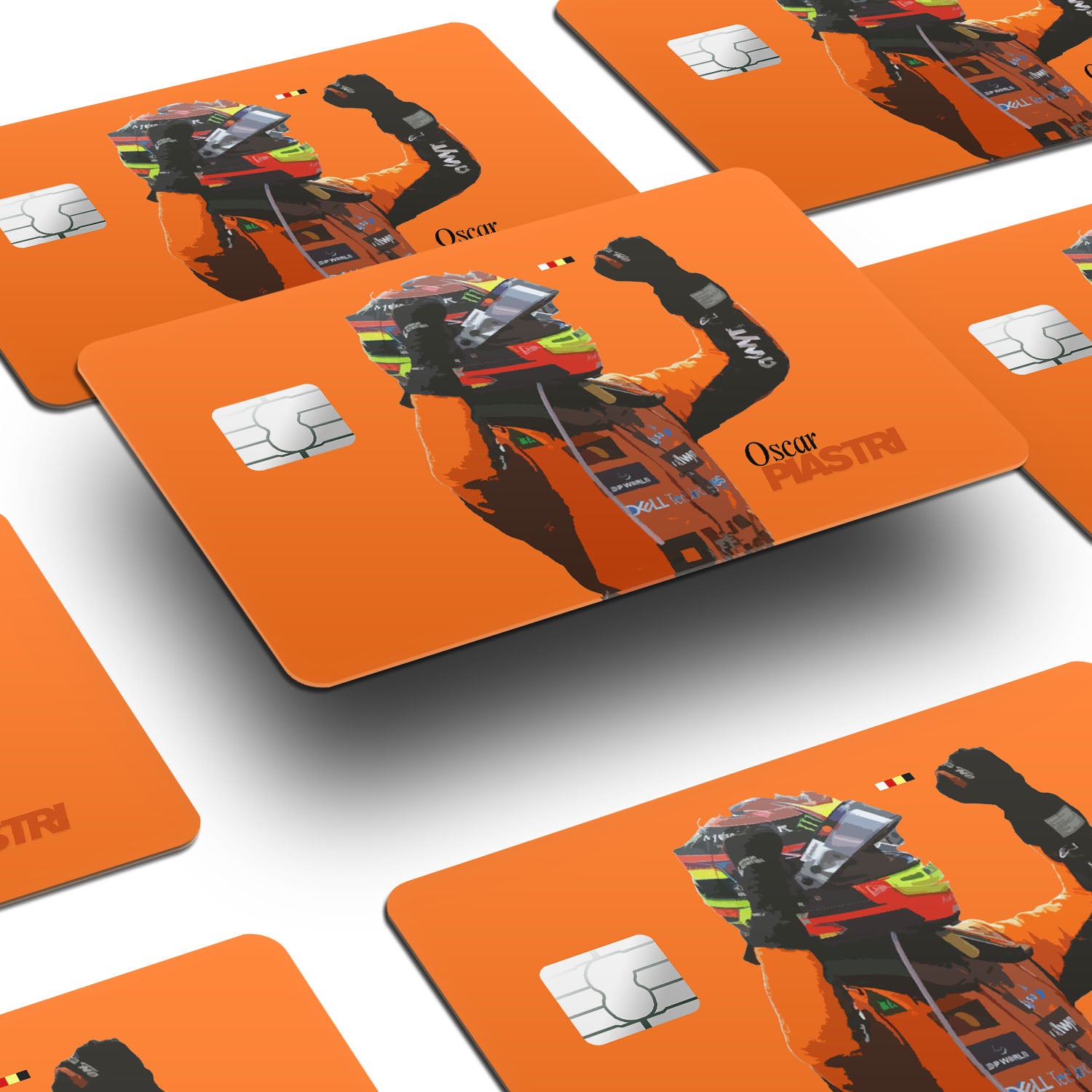 Flex Designs Credit Card Oscar Piastri McLaren F1 FlexM Window Skins - Sports  Credit Card & Debit Card Skin