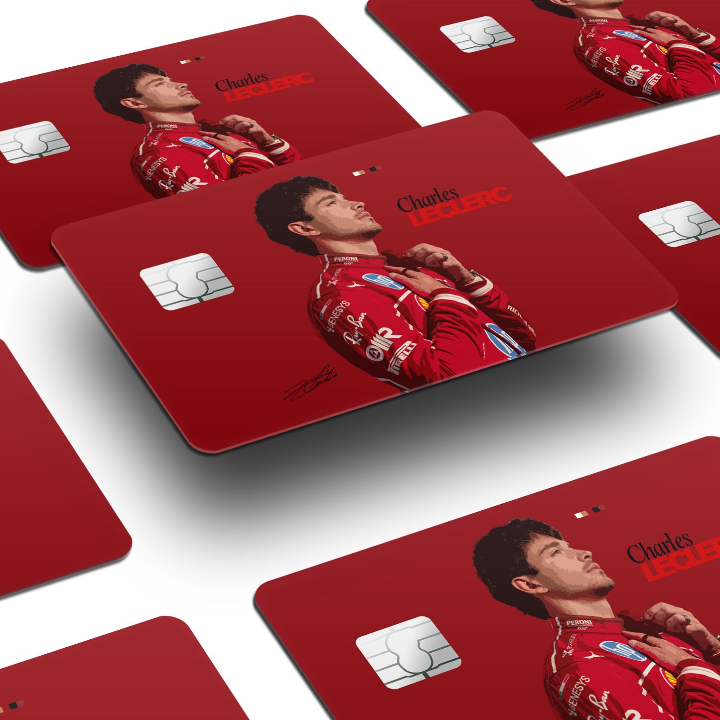 Flex Designs Credit Card Charles Leclerc Ferrari F1 FlexM Window Skins - Sports  Credit Card & Debit Card Skin
