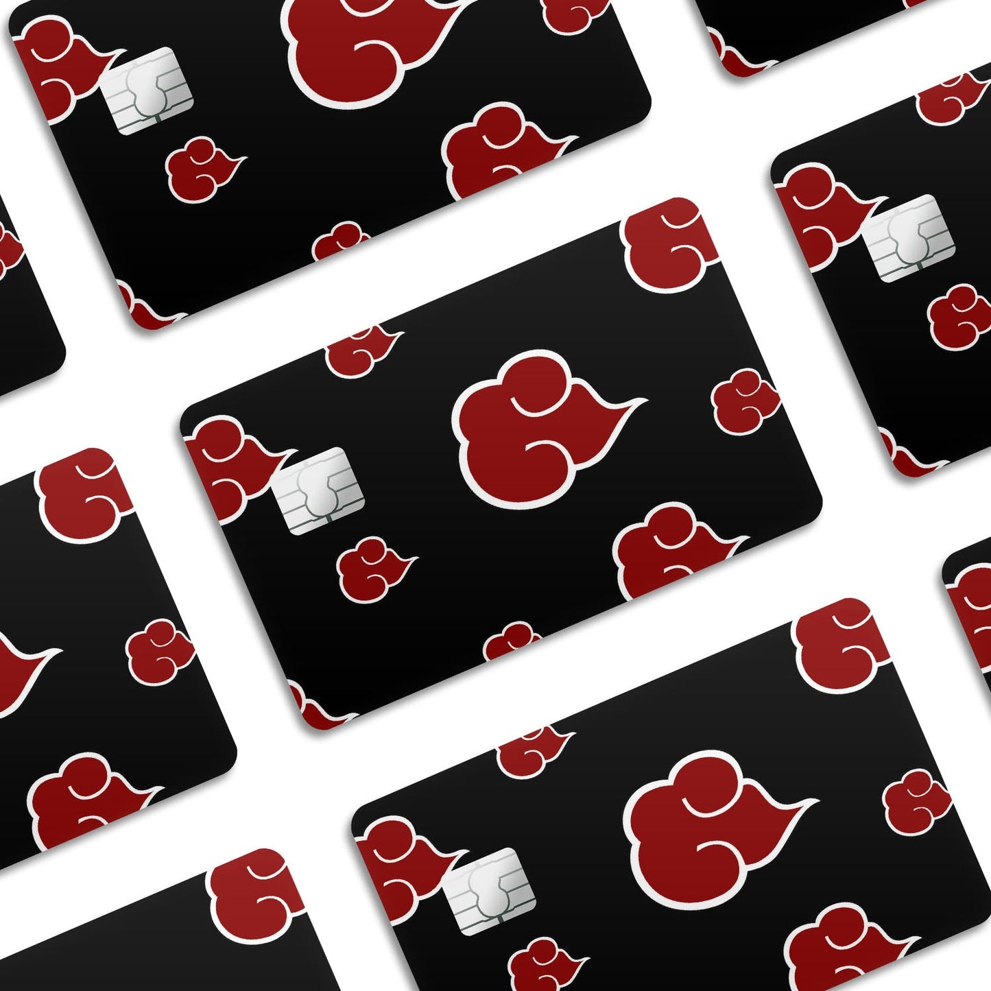Flex Designs Credit Card Akatsuki Pattern Window Skins - Anime Naruto Credit Card & Debit Card Skin