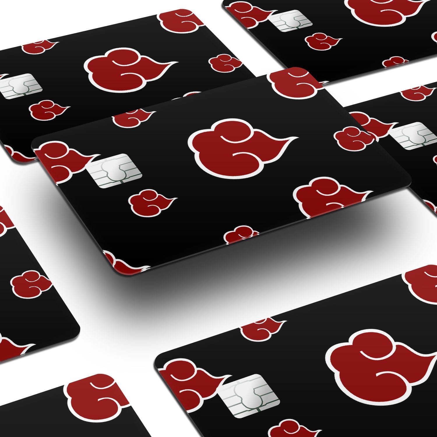 Flex Designs Credit Card Akatsuki Pattern Window Skins - Anime Naruto Credit Card & Debit Card Skin