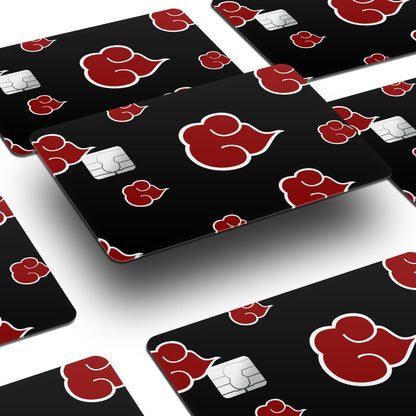 Flex Designs Credit Card Akatsuki Pattern Window Skins - Anime Naruto Credit Card & Debit Card Skin