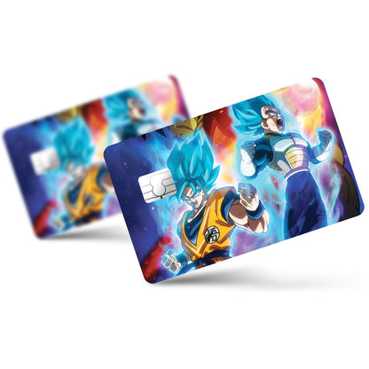Flex Designs Credit Card Dragon Ball Goku & Vegeta Super Saiyan Blue Full Skins - Anime Dragon Ball Credit Card & Debit Card Skin