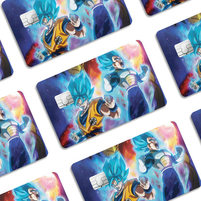 Flex Designs Credit Card Dragon Ball Goku & Vegeta Super Saiyan Blue Window Skins - Anime Dragon Ball Credit Card & Debit Card Skin