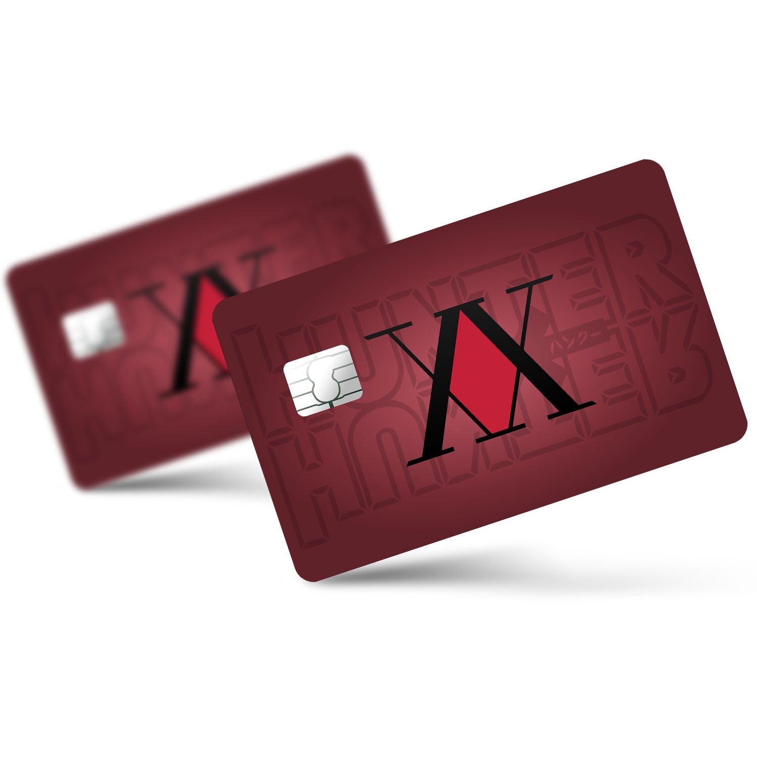 Flex Designs Credit Card Hunter x Hunter Logo Red Full Skins - Anime Hunter x Hunter Credit Card & Debit Card Skin