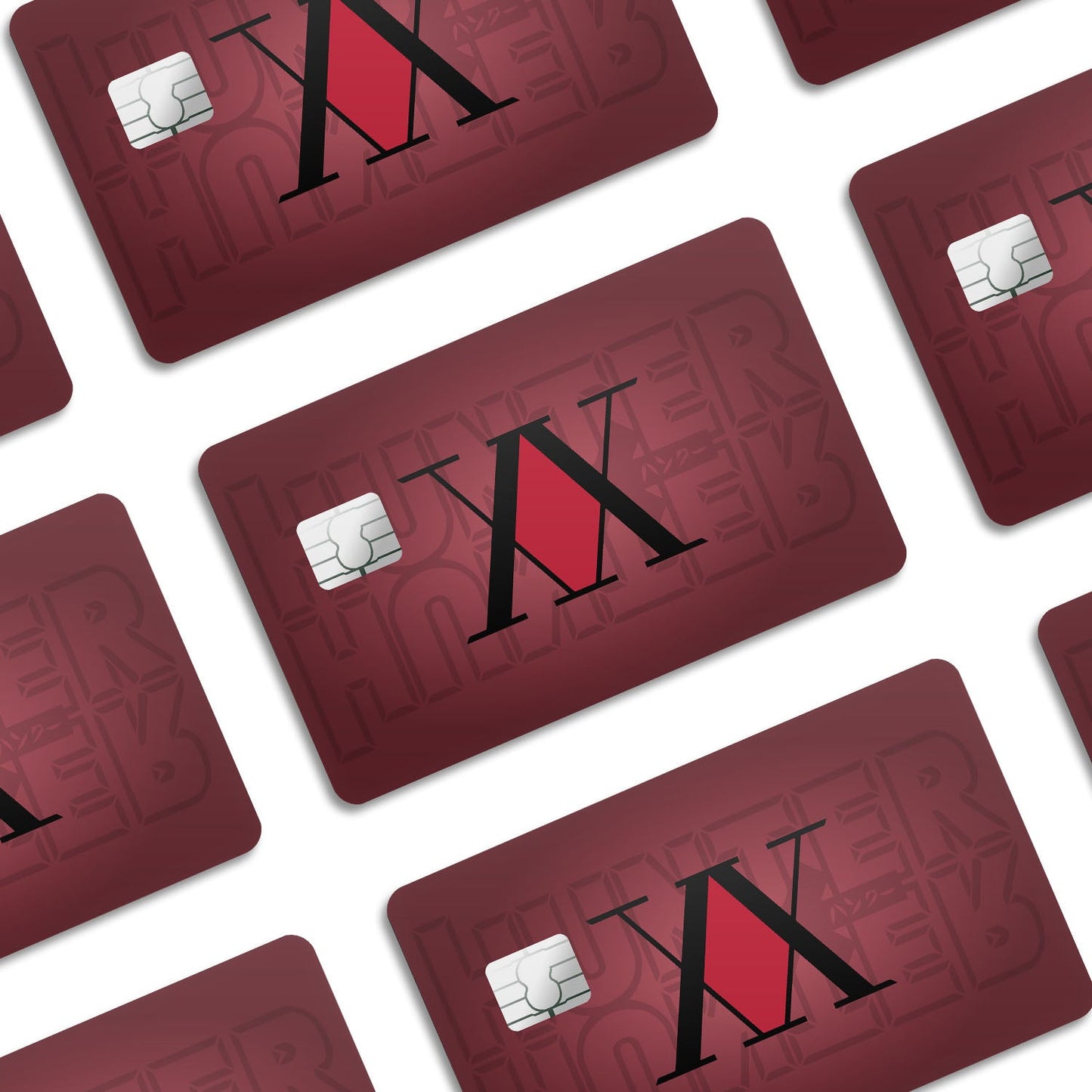 Flex Designs Credit Card Hunter x Hunter Logo Red Window Skins - Anime Hunter x Hunter Credit Card & Debit Card Skin