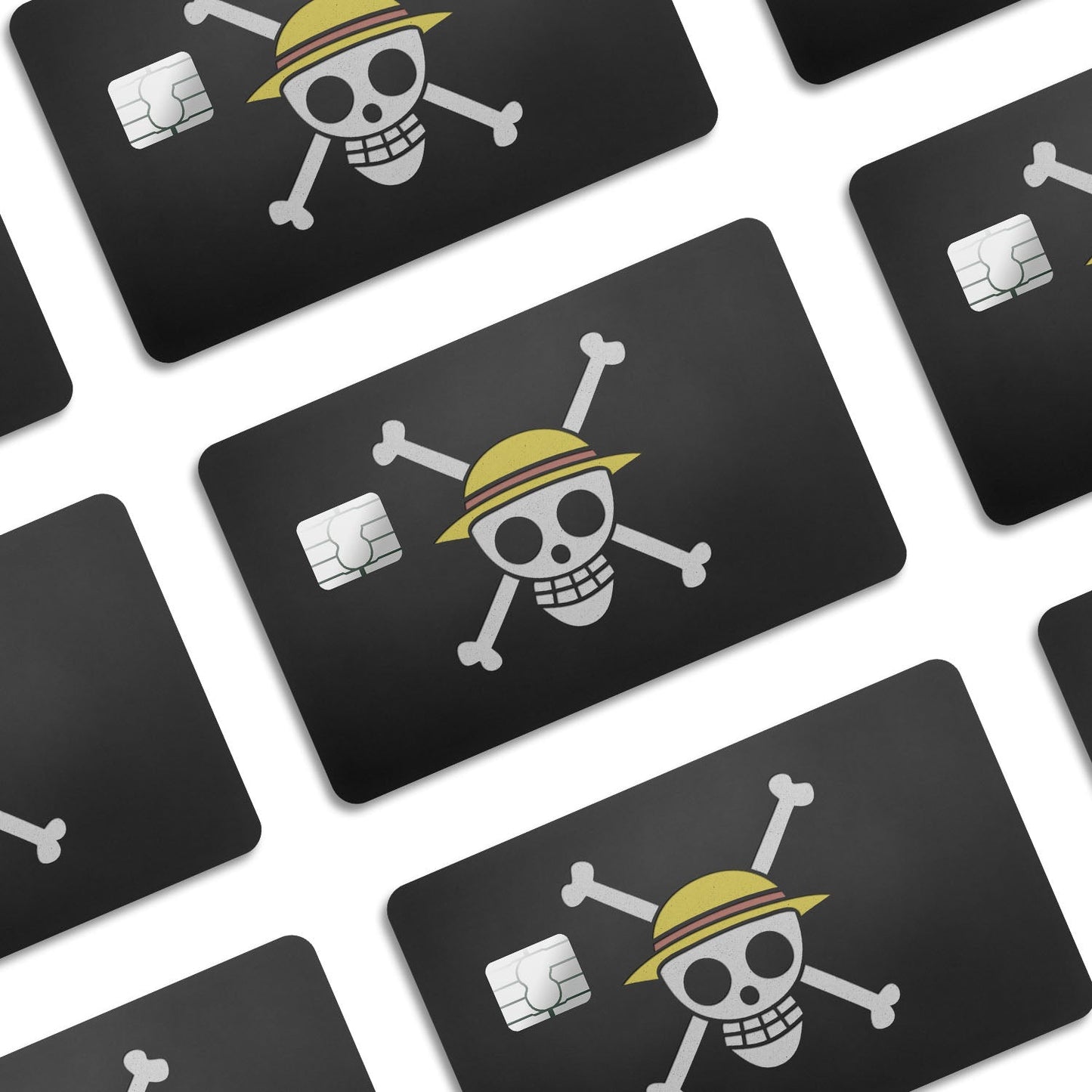 Flex Designs Credit Card One Piece Strawhat Jolly Rogers Pirate Flag Window Skins - Anime One Piece Credit Card & Debit Card Skin