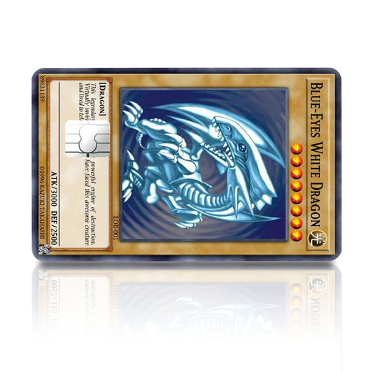 Flex Designs Credit Card Yu Gi Oh Blue Eyes White Dragon Full Skins - Anime Yu-Gi-Oh Credit Card & Debit Card Skin