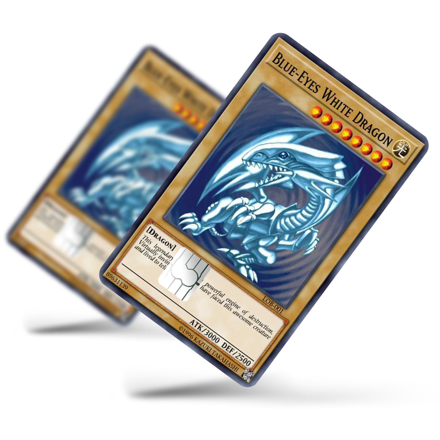 custom yugioh debit card Yu Gi Oh Blue Eyes White Dragon Credit Card Credit Card & Debit Card Skin – Flex Design Store
