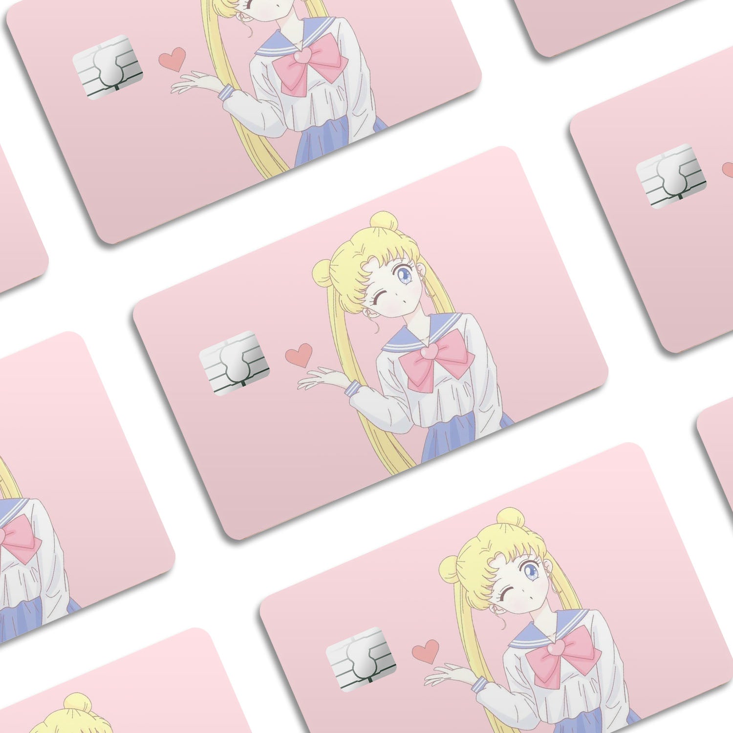Flex Designs Credit Card Sailor Moon Pink Sweet Window Skins - Anime Sailor Moon Credit Card & Debit Card Skin