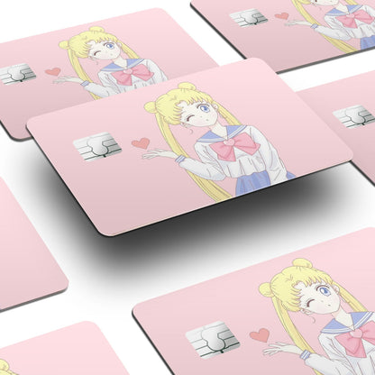 Flex Designs Credit Card Sailor Moon Pink Sweet Window Skins - Anime Sailor Moon Credit Card & Debit Card Skin