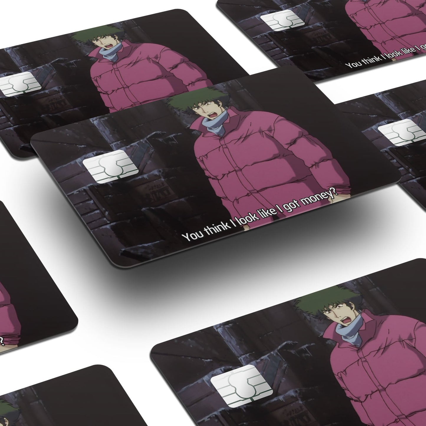 Flex Designs Credit Card You think I look like I got money? Window Skins - Anime Cowboy Bebop Credit Card & Debit Card Skin
