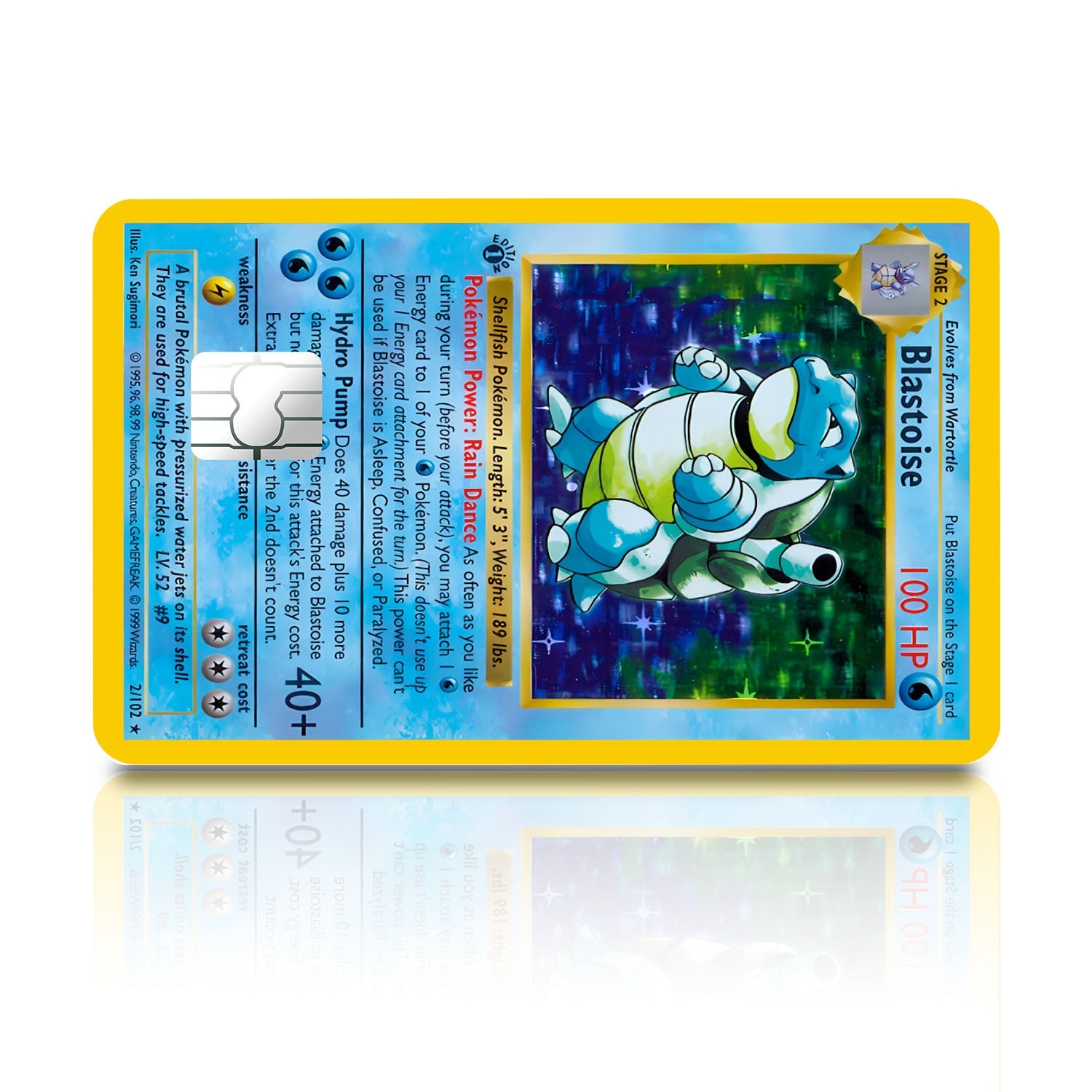 Flex Designs Credit Card Pokemon Blastoise Card Full Skins - Anime Pokemon Credit Card & Debit Card Skin