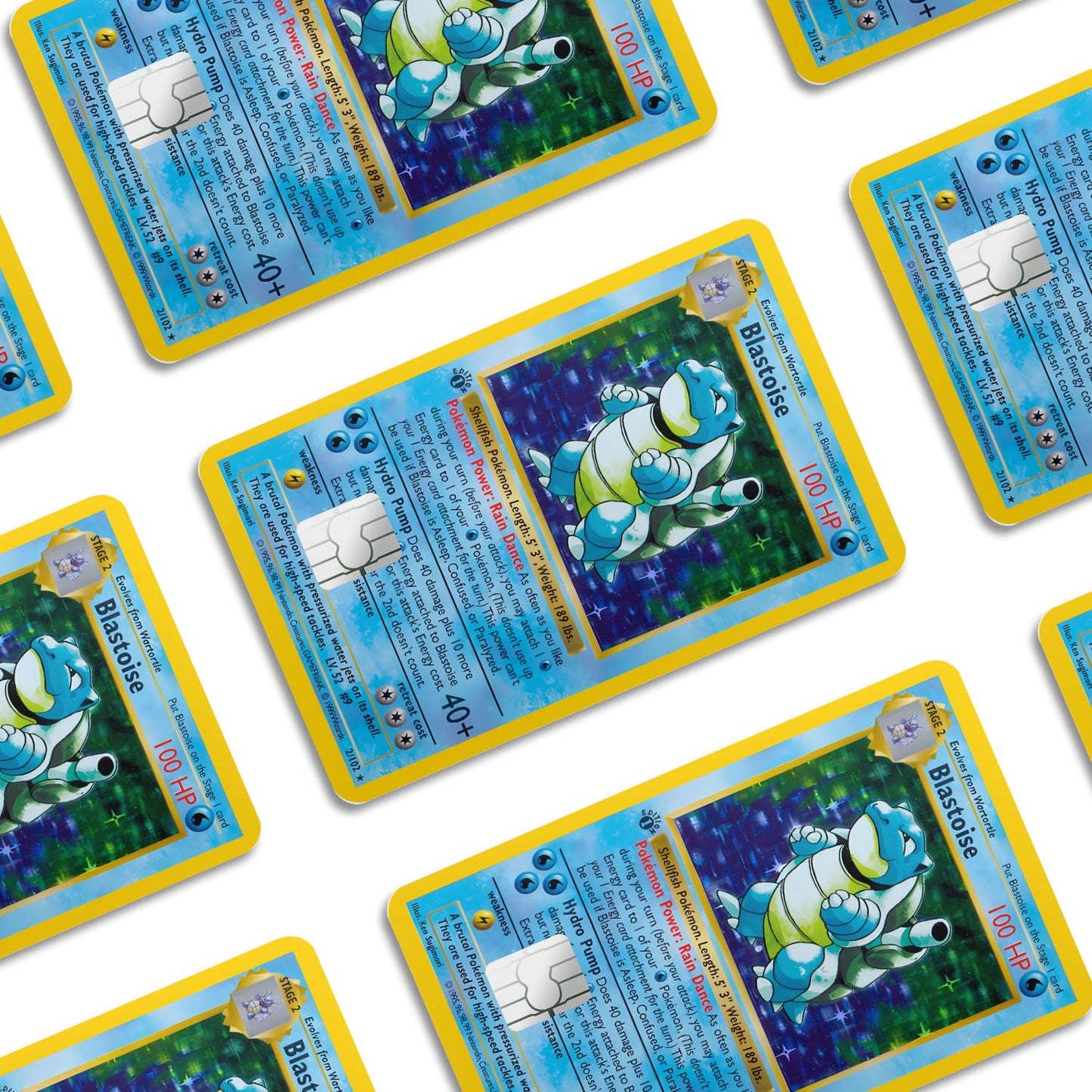 Flex Designs Credit Card Pokemon Blastoise Card Window Skins - Anime Pokemon Credit Card & Debit Card Skin