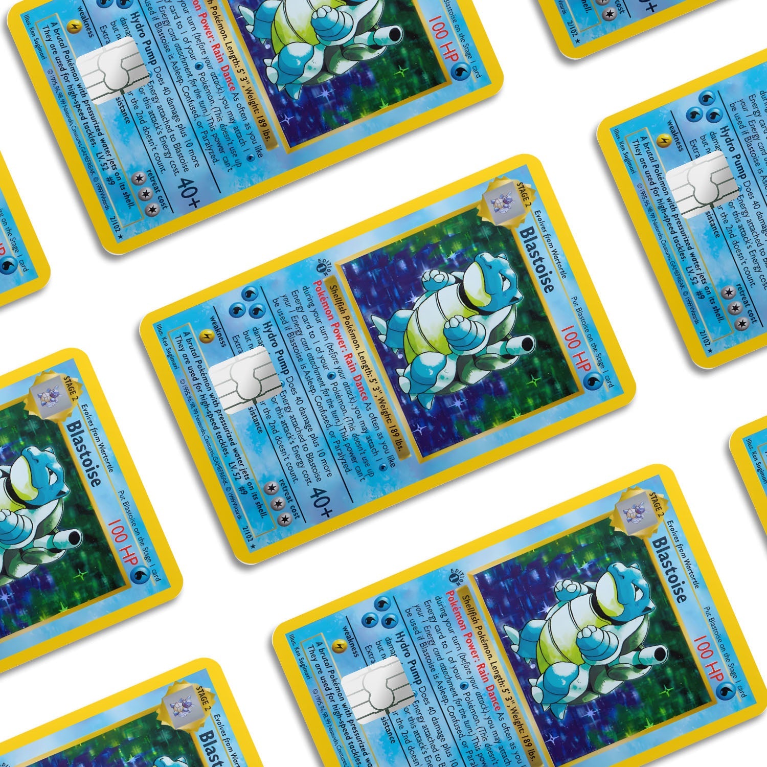 Flex Designs Credit Card Pokemon Blastoise Card Window Skins - Anime Pokemon Credit Card & Debit Card Skin