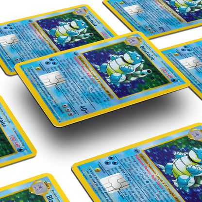 Flex Designs Credit Card Pokemon Blastoise Card Window Skins - Anime Pokemon Credit Card & Debit Card Skin