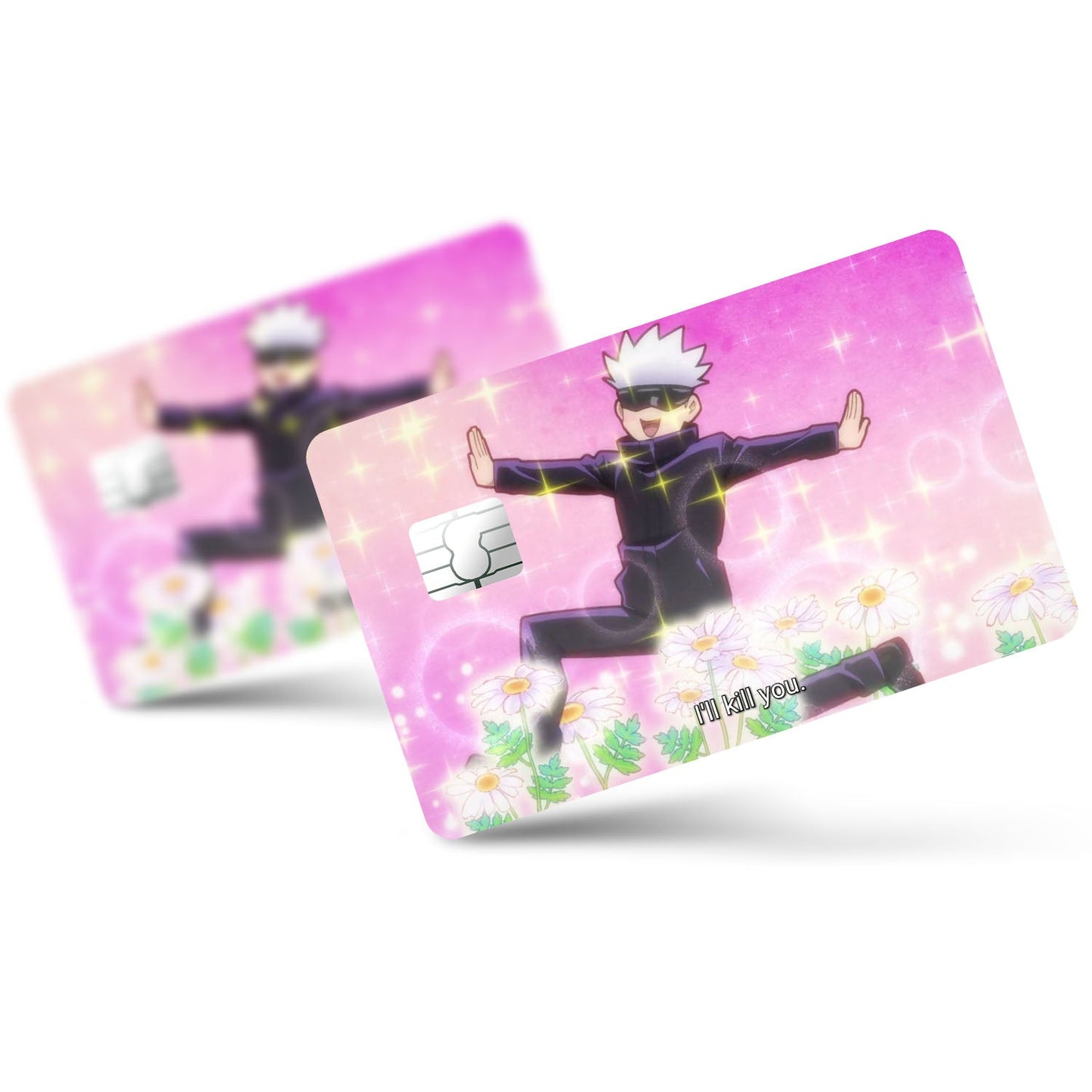 Flex Designs Credit Card Gojo I'll Kill You Full Skins - Anime Jujutsu Kaisen Credit Card & Debit Card Skin