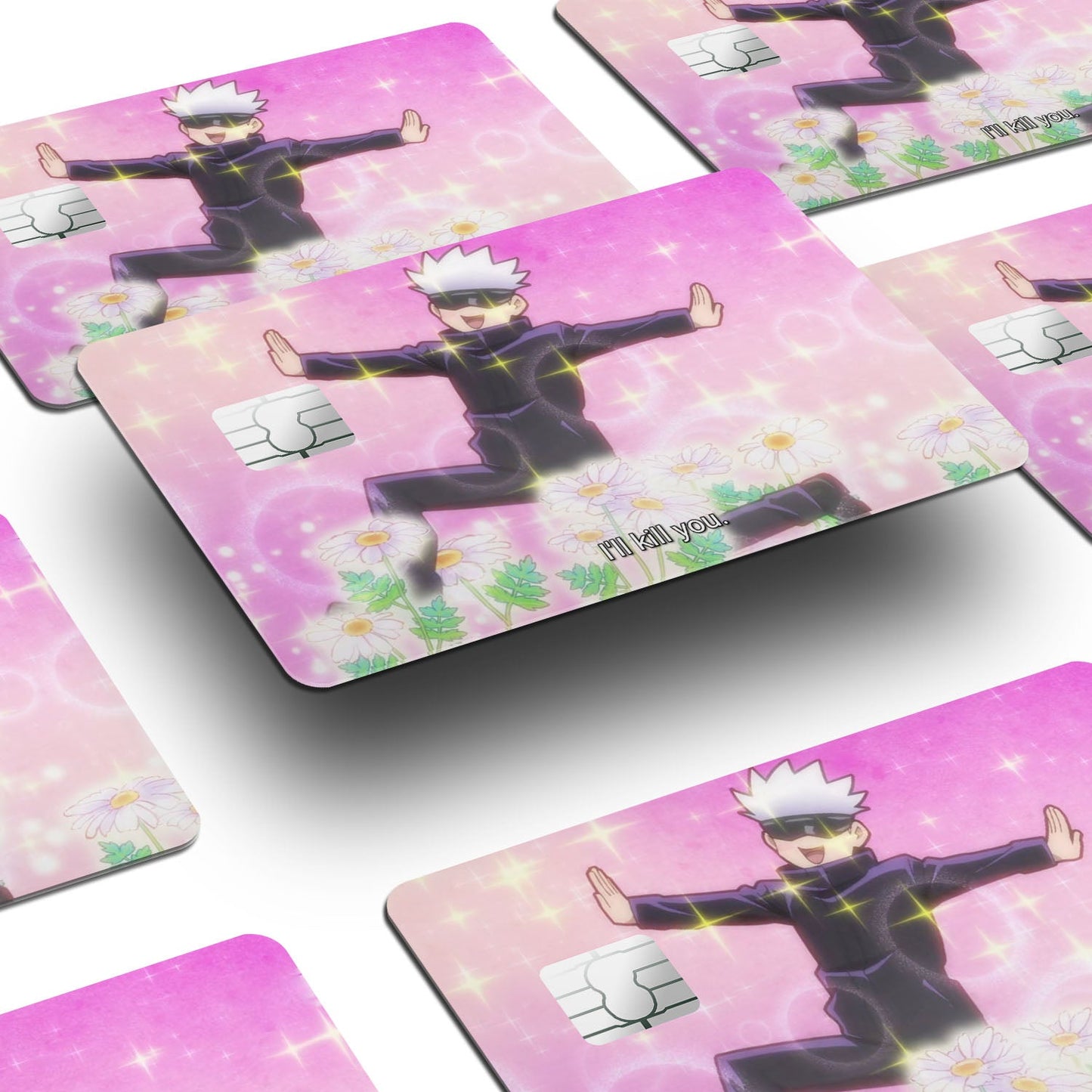 Flex Designs Credit Card Gojo I'll Kill You Window Skins - Anime Jujutsu Kaisen Credit Card & Debit Card Skin