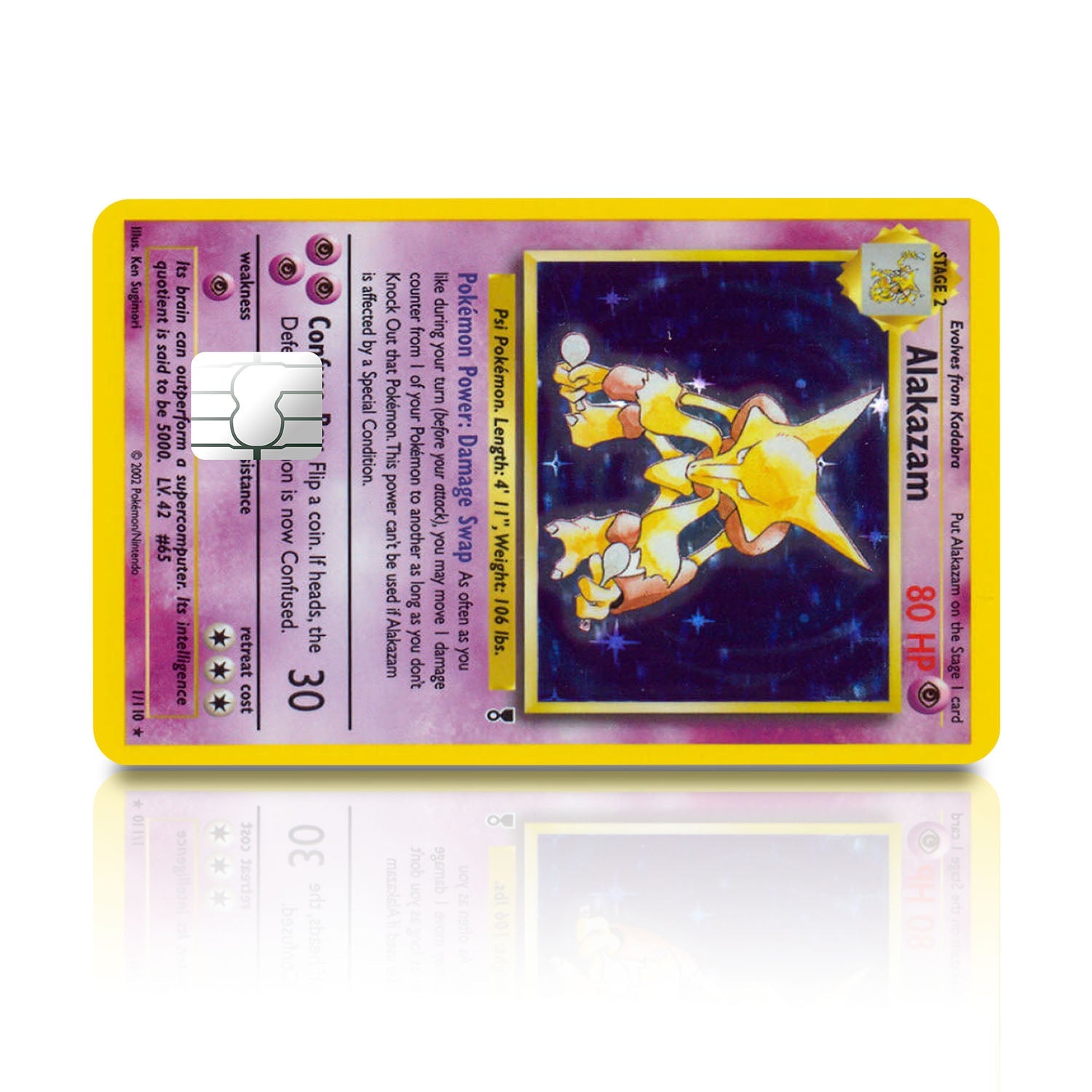 Flex Designs Credit Card Pokemon Alakazam Card Full Skins - Anime Pokemon Credit Card & Debit Card Skin