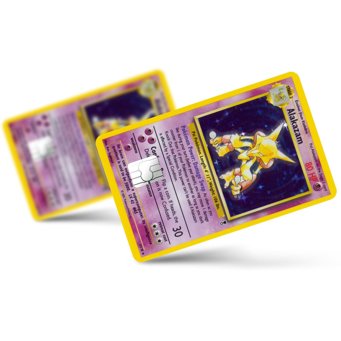 Flex Designs Credit Card Pokemon Alakazam Card Full Skins - Anime Pokemon Credit Card & Debit Card Skin